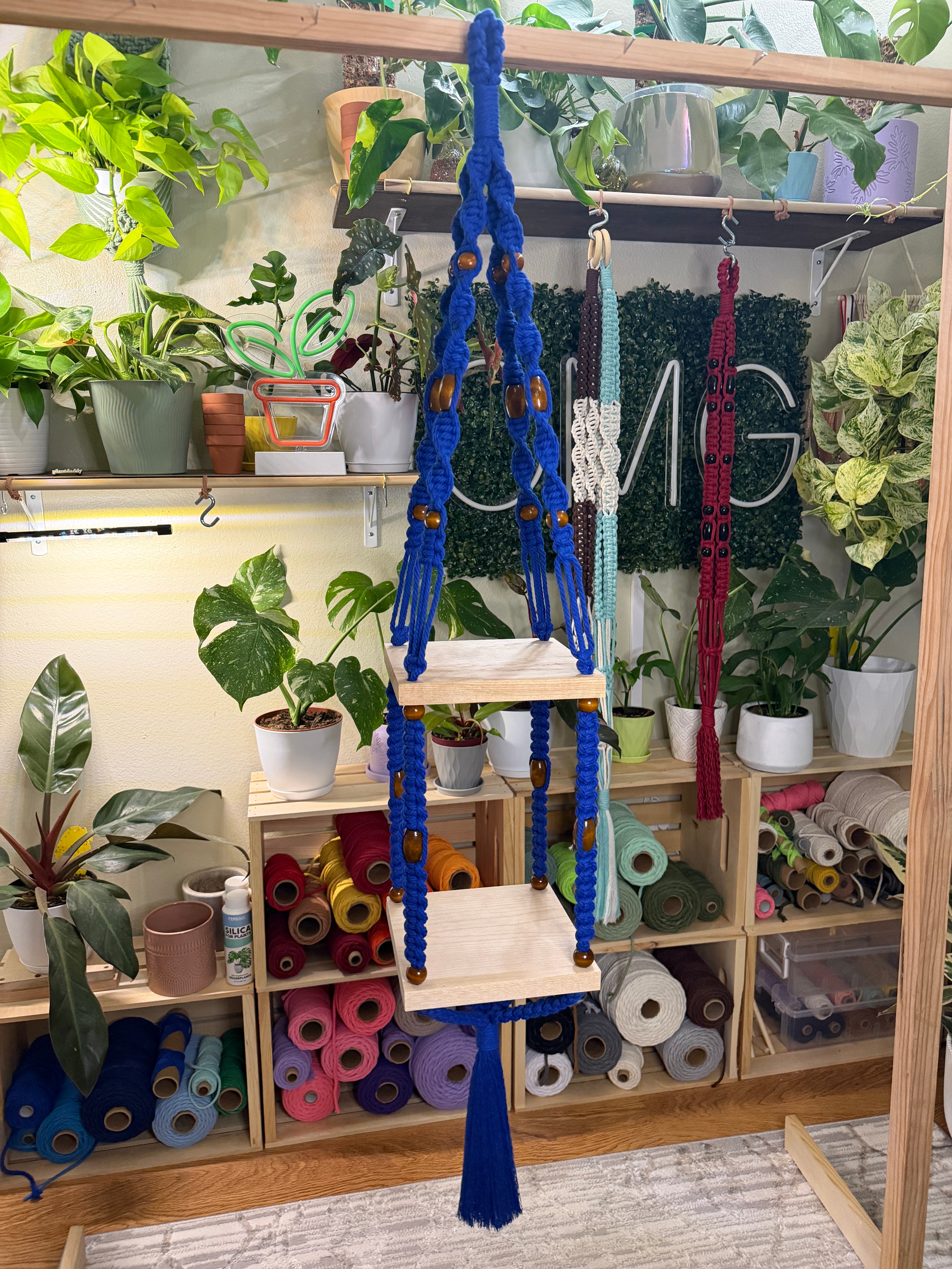 Macrame Shelf Ceiling Hanger