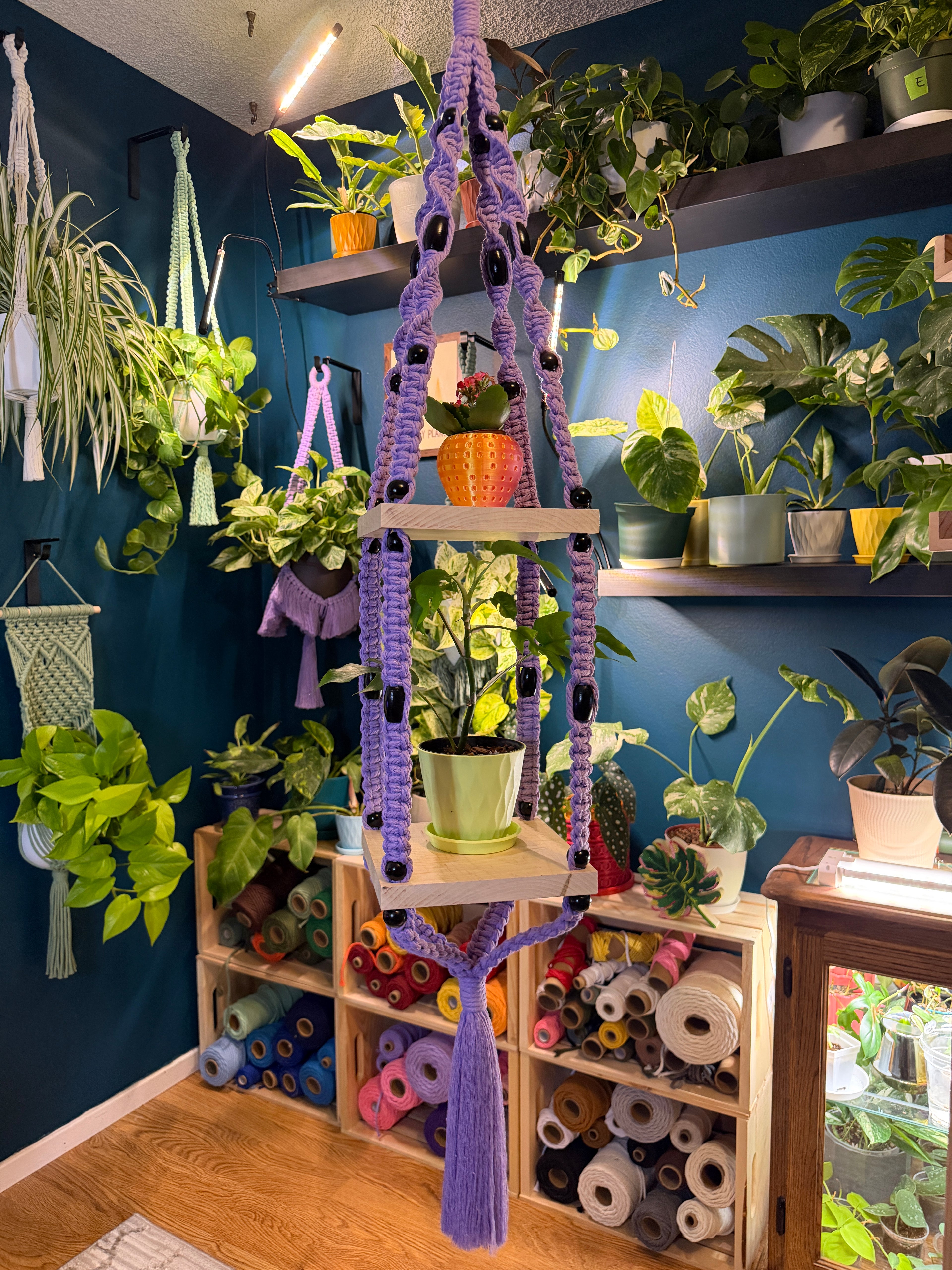 Macrame Shelf Ceiling Hanger